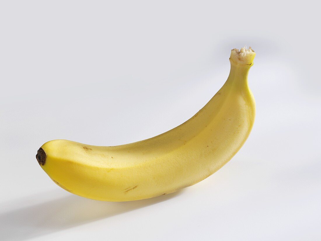 A banana against a white background