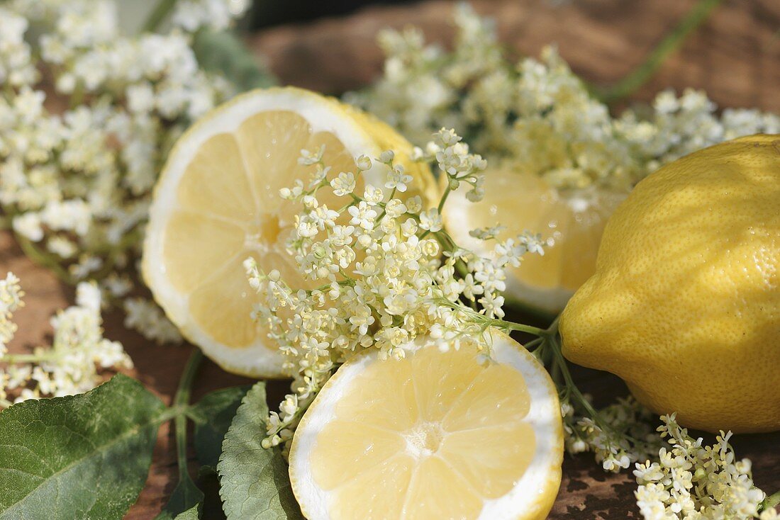 Lemons and elderflowers