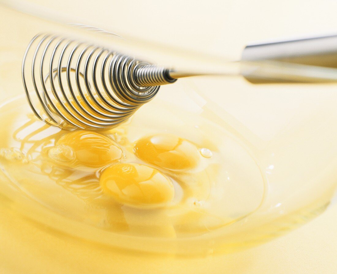 Whisking eggs