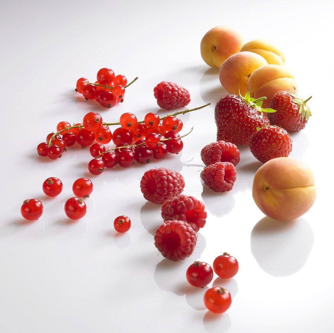 Red berries and apricots