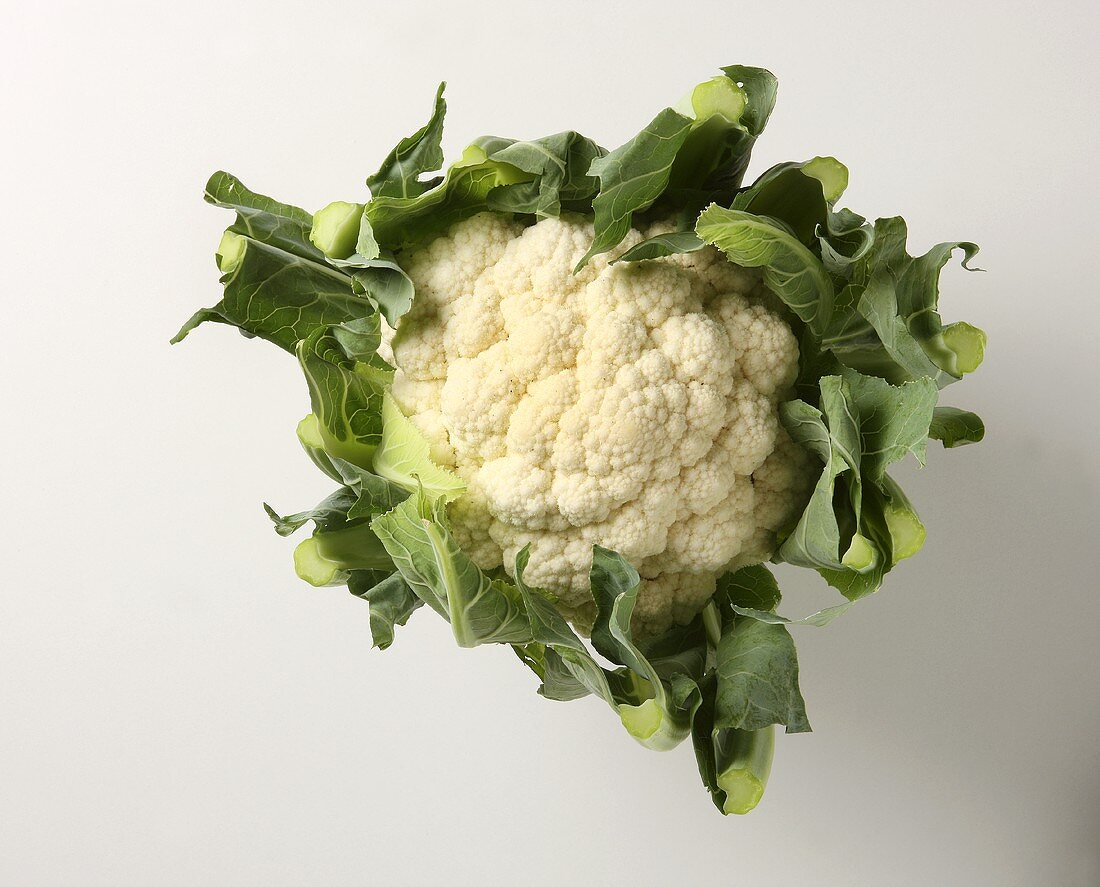 A cauliflower from above