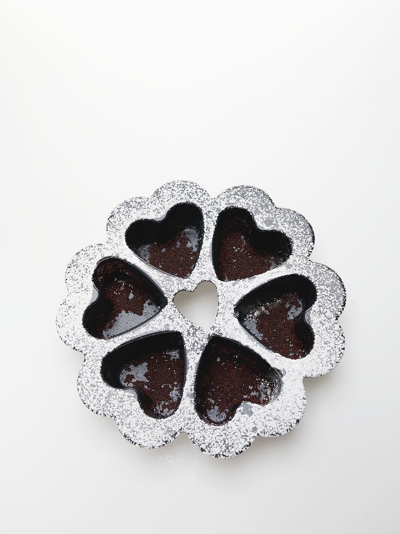 Baking mould for chocolate hearts
