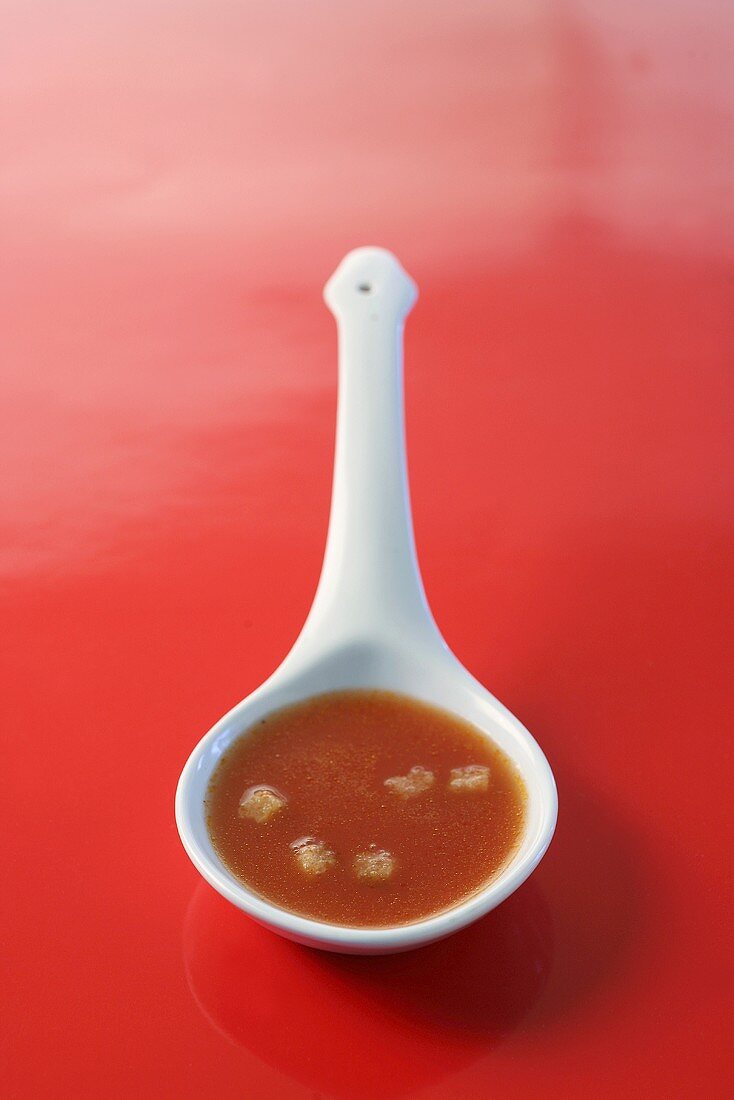 Gazpacho in spoon