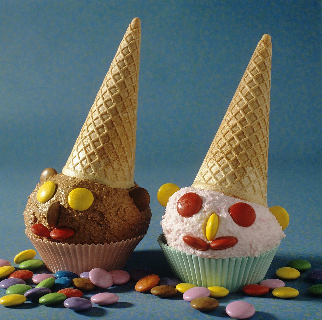Ice Cream Cone Clowns with Candies