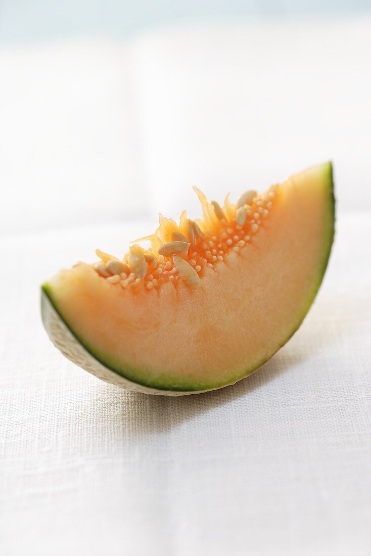 A slice of Charentais melon