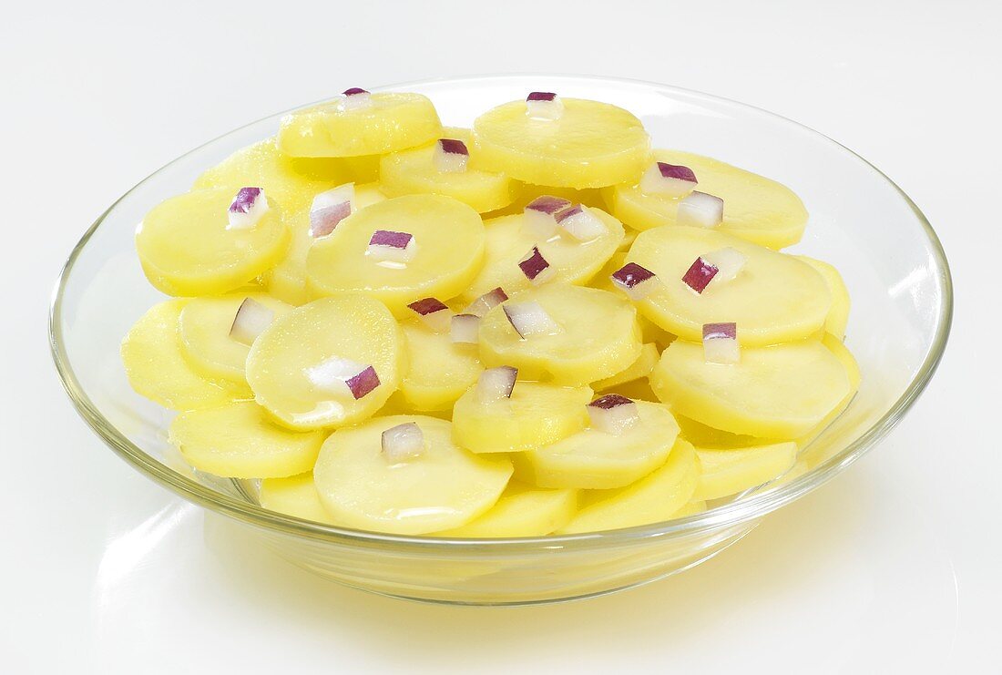 Potato salad with onions