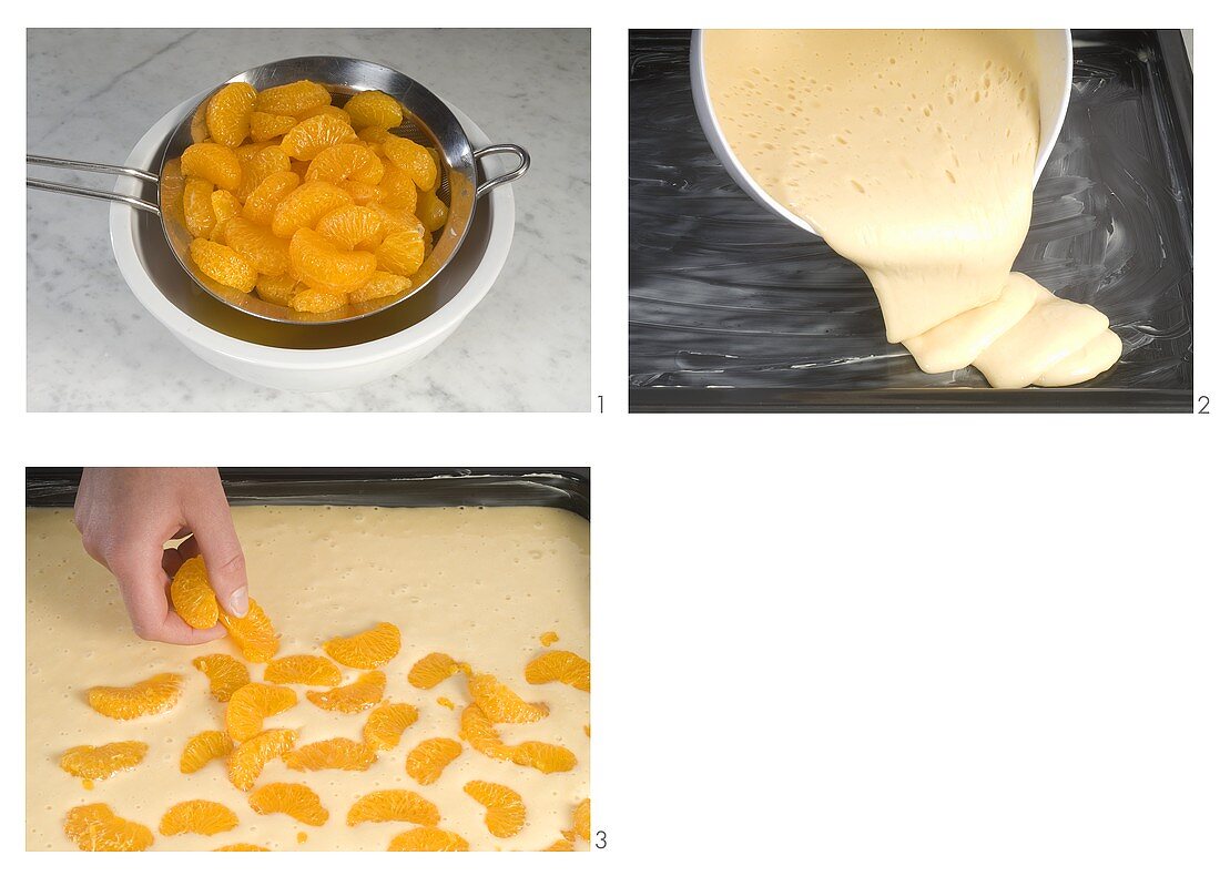 Making mandarin orange cake