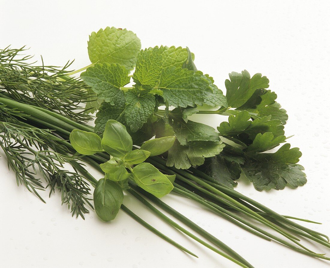 Fresh herbs (basil, dill, chives, lemon balm etc.)