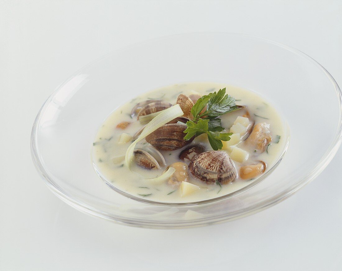 Shellfish and potato soup