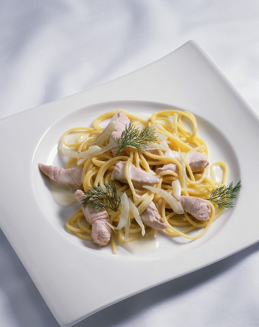 Spaghetti mit Lachs & Fenchel