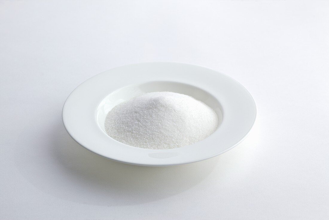 A plate of fine sugar