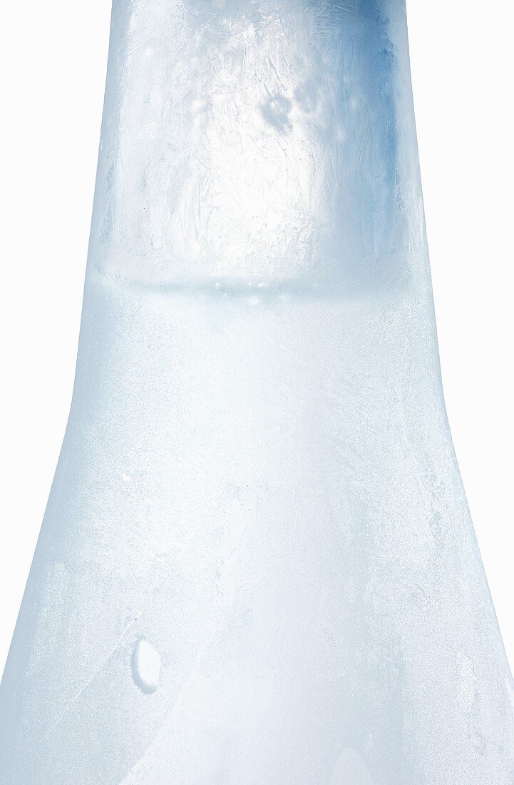 Ouzo in icy bottle (detail)