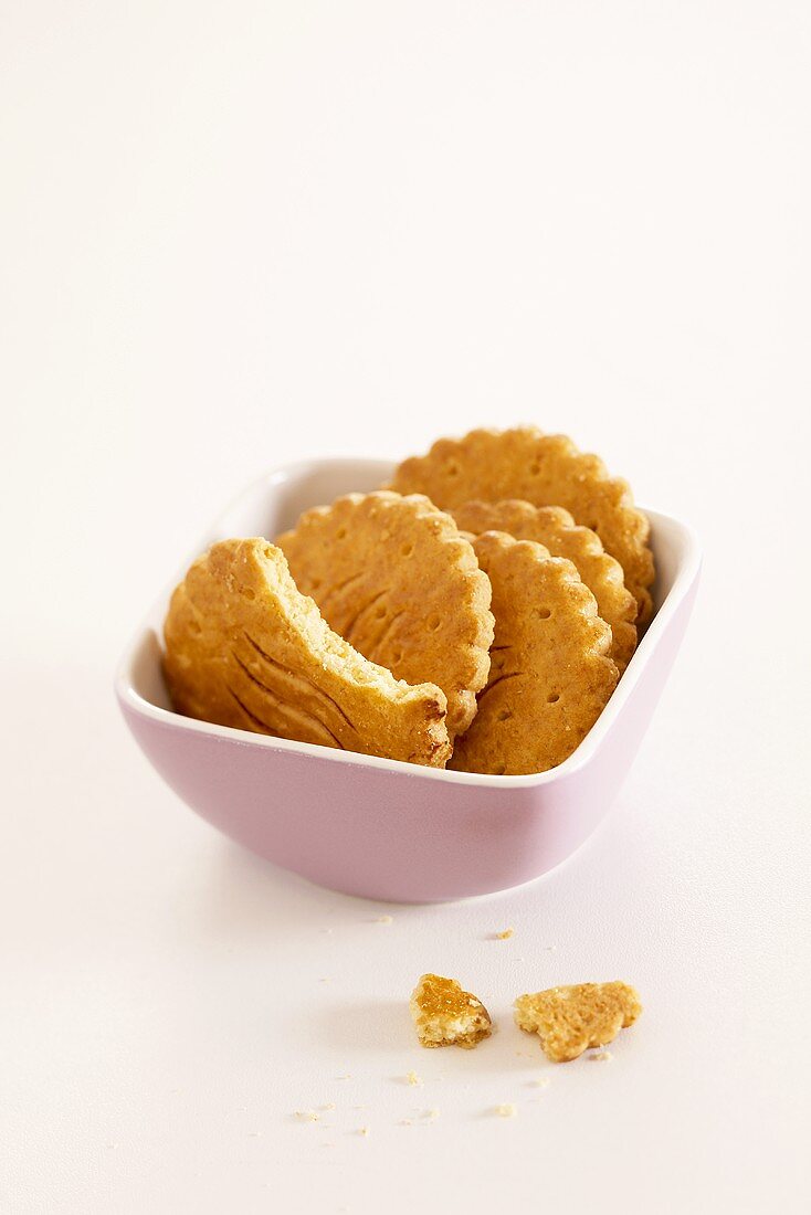 Biscuits in a small dish