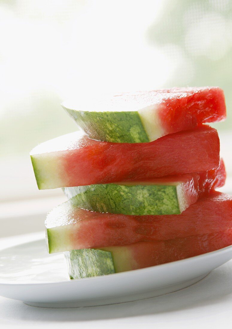 Stack of Sliced Watermelon