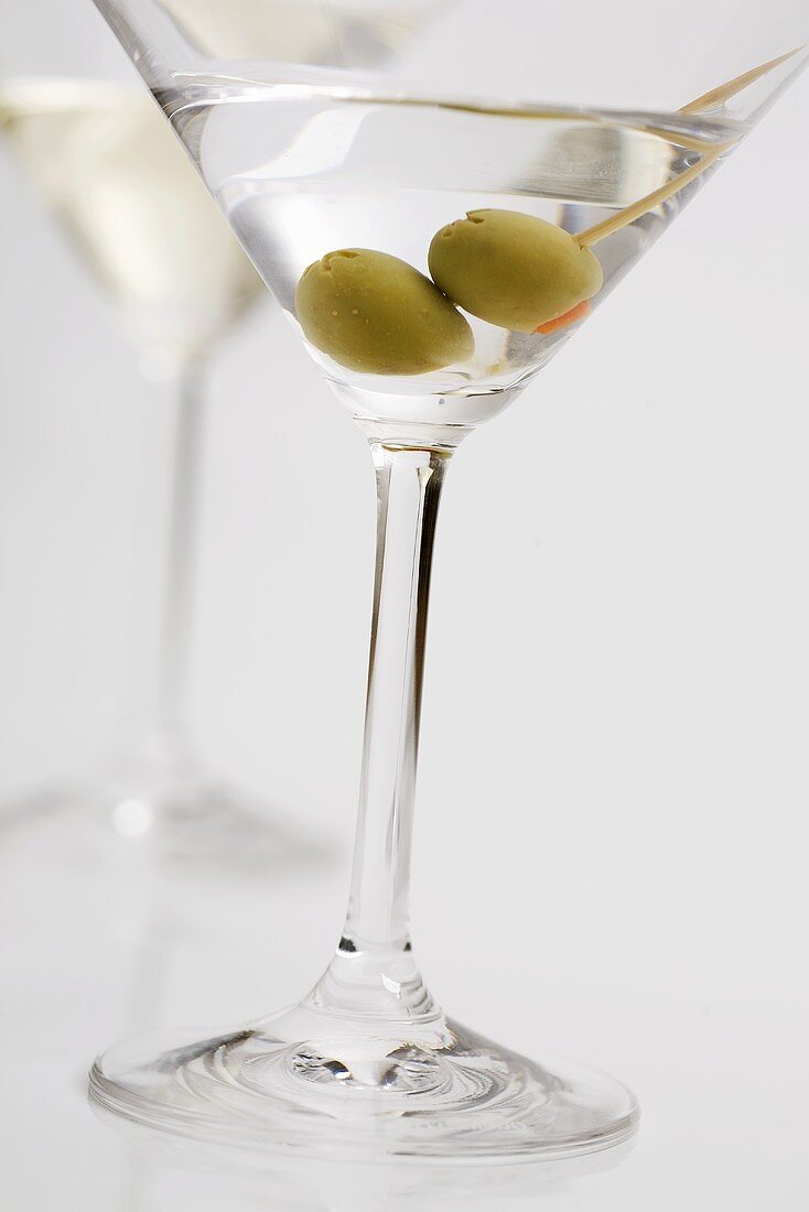 Martini with olives