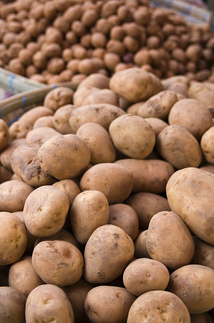 Potatoes in baskets