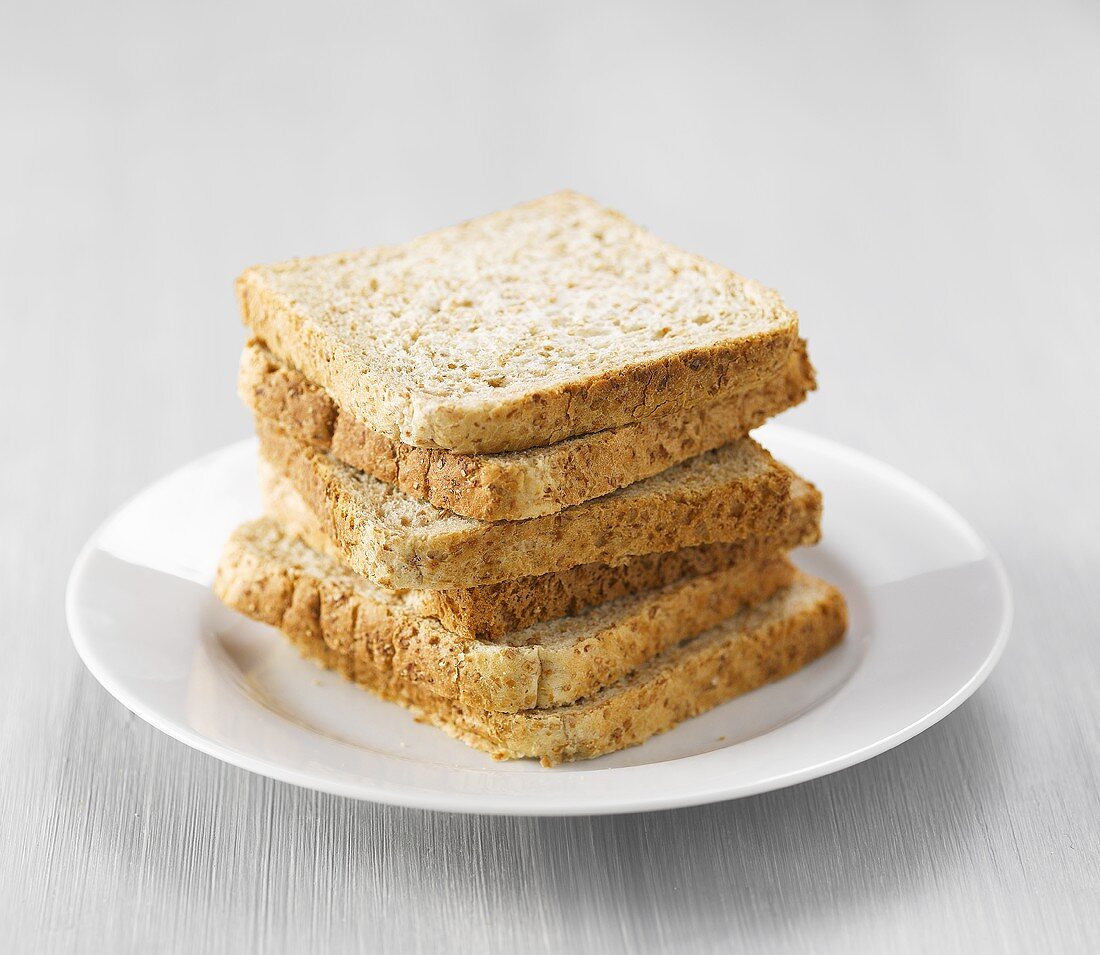 A stack of wholemeal toast