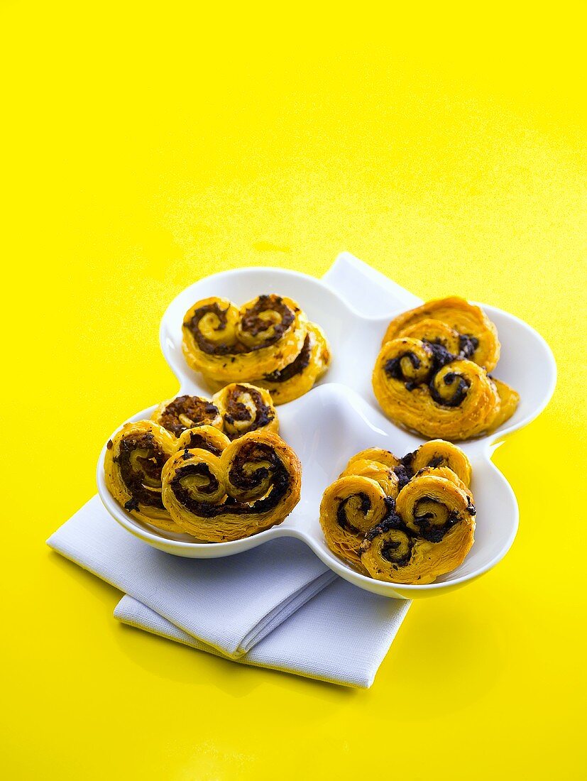 Palmiers with tapenade