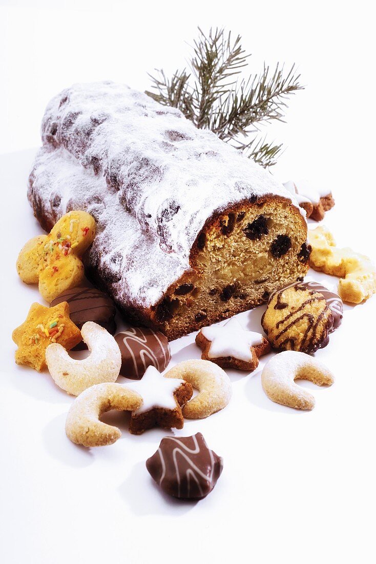 Christmas stollen and cookies