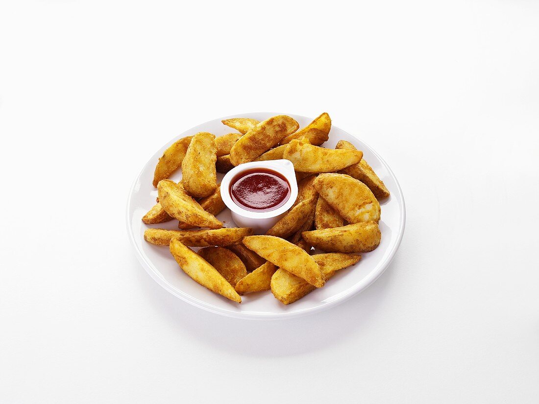 Potato wedges with dip