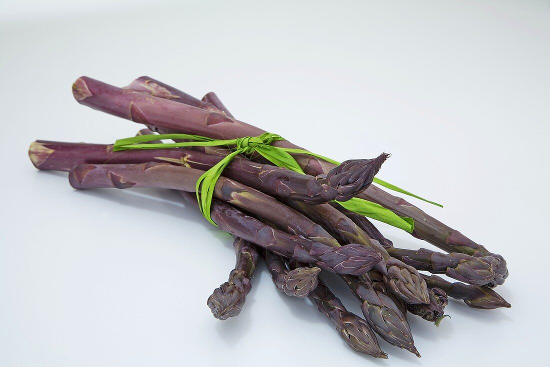 Bunch of purple asparagus