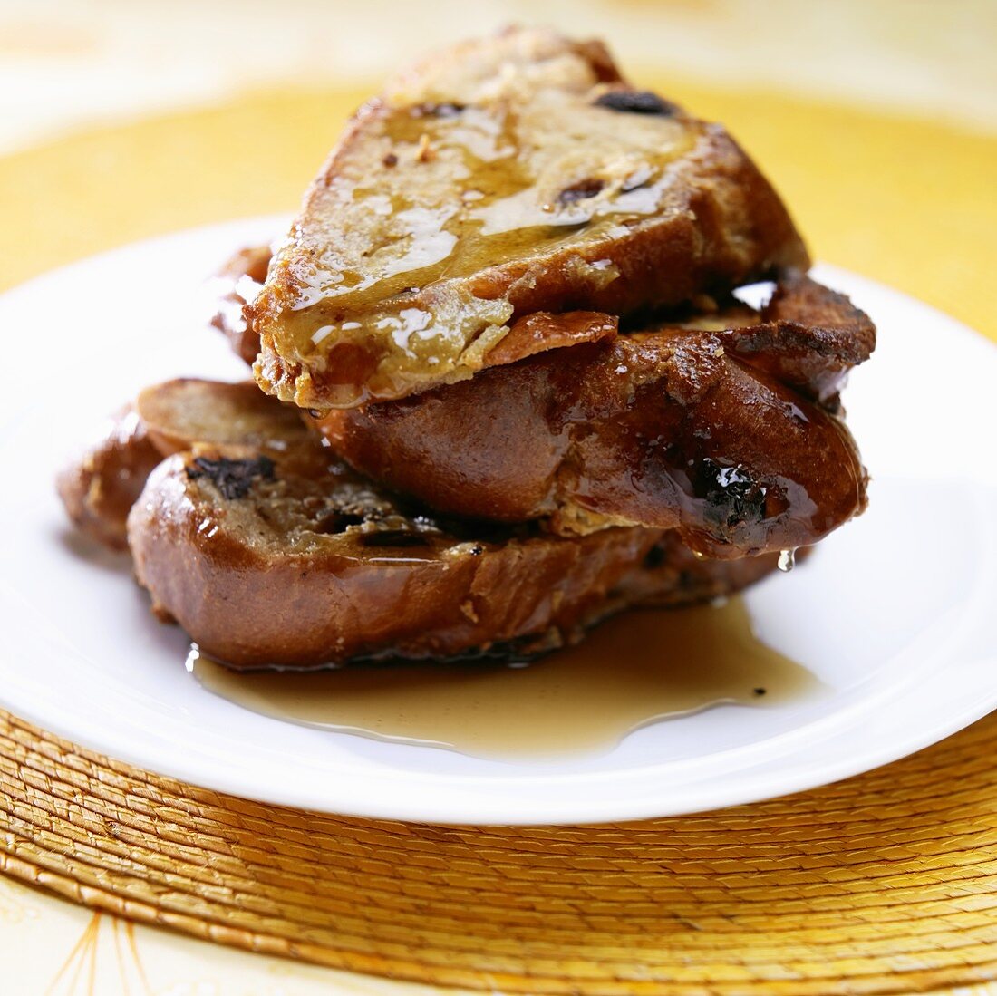 Cinnamon Raisin French Toast with Maple Syrup