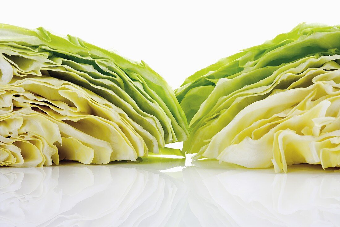 Pieces of pointed cabbage