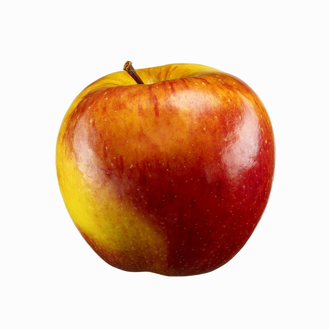 Ein rot-gelber Apfel