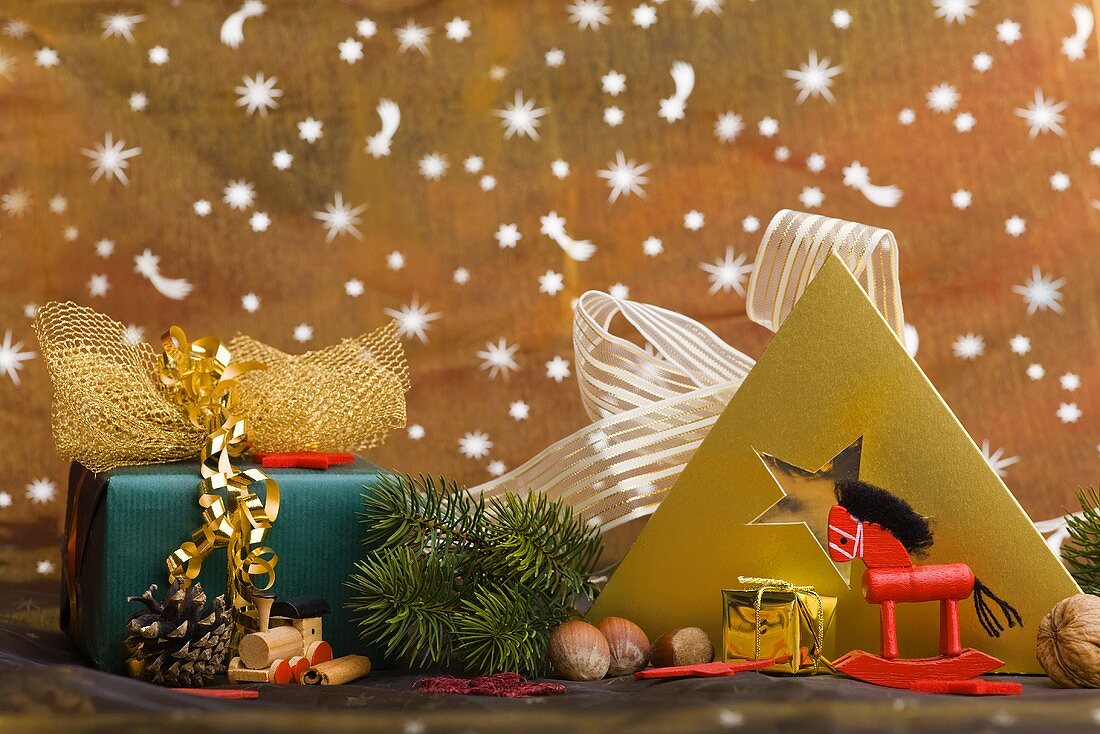 Christmas gifts and Christmas decorations