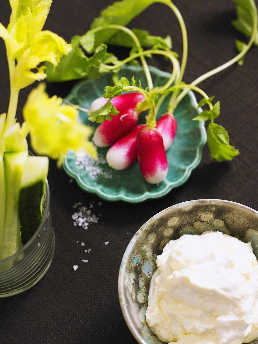 Radishes and quark dip