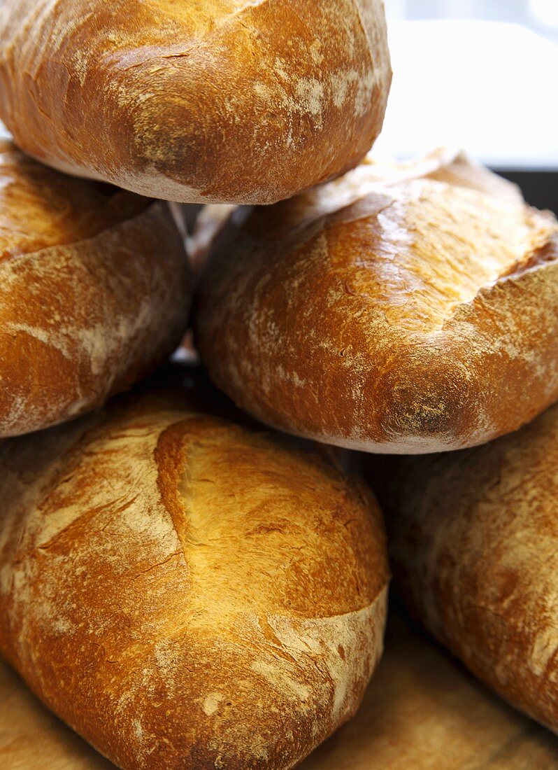 Freshly Baked Parisienne Bread Loaves