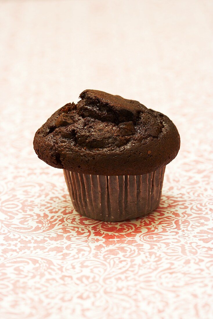 A chocolate muffin