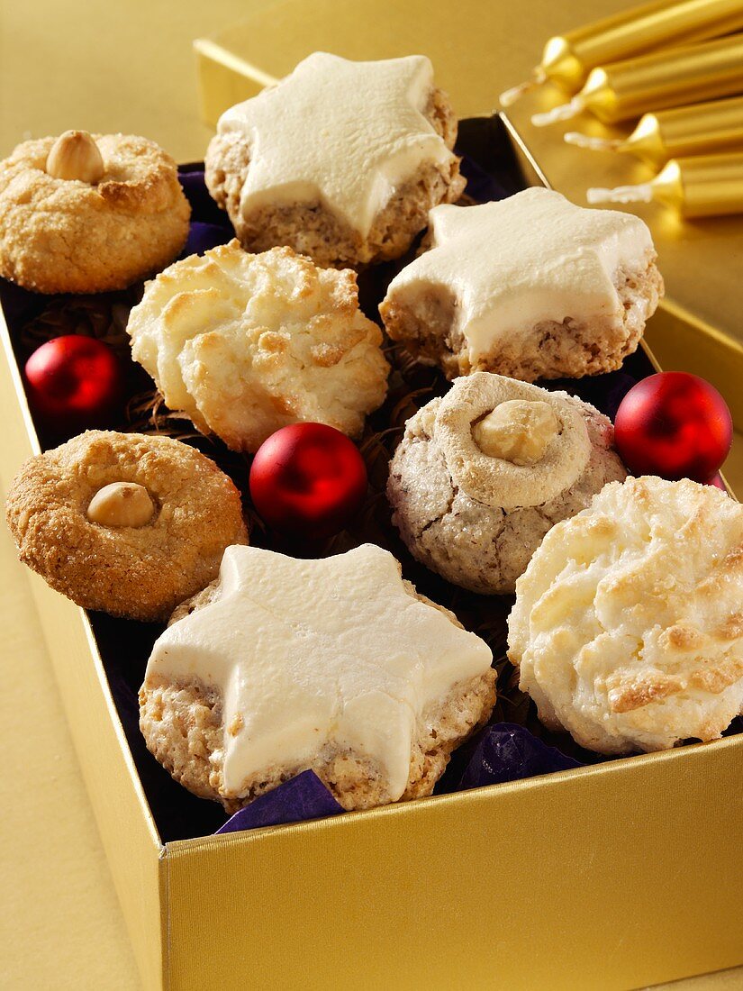 Box of Christmas biscuits