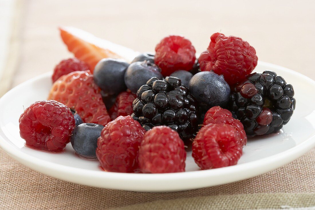 Frische Beeren auf Teller