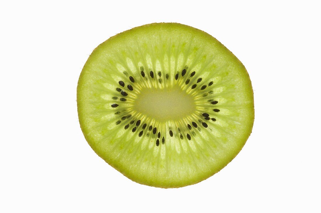 A slice of kiwi fruit (backlit)