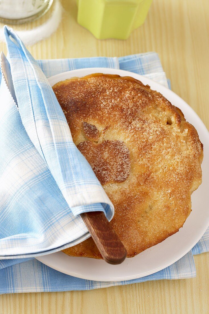 Freshly-baked apple pie