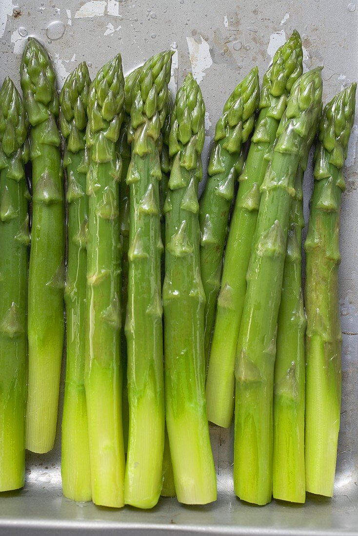 Roasted green asparagus