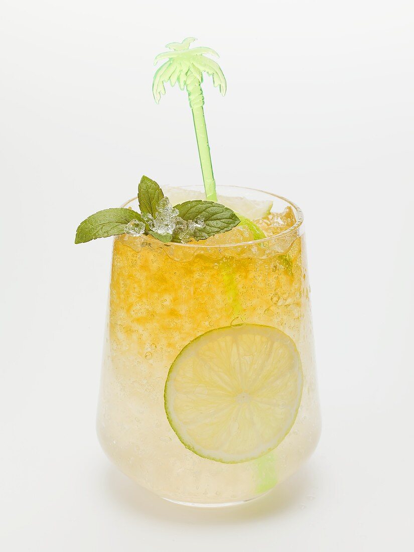 Mojito with lime and mint