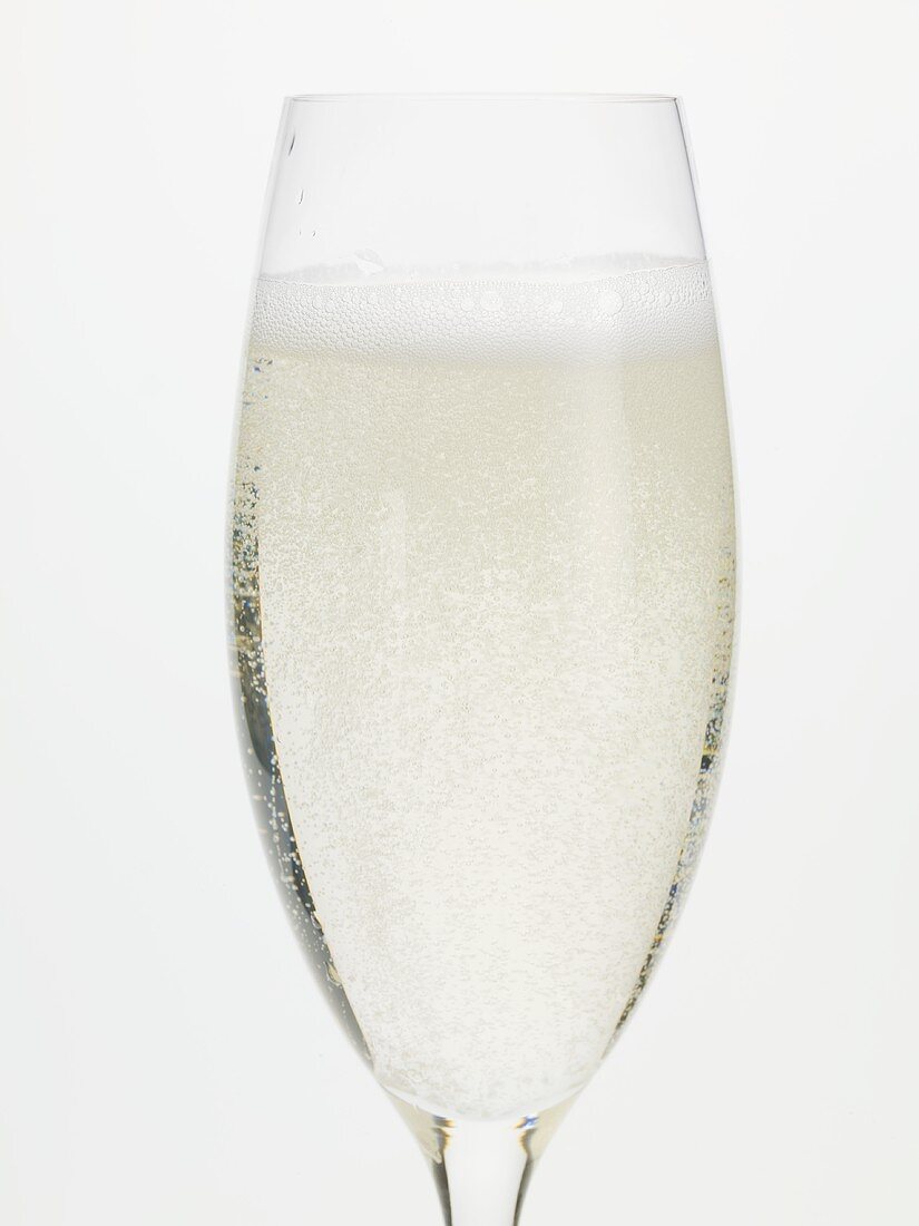 Glass of sparkling wine