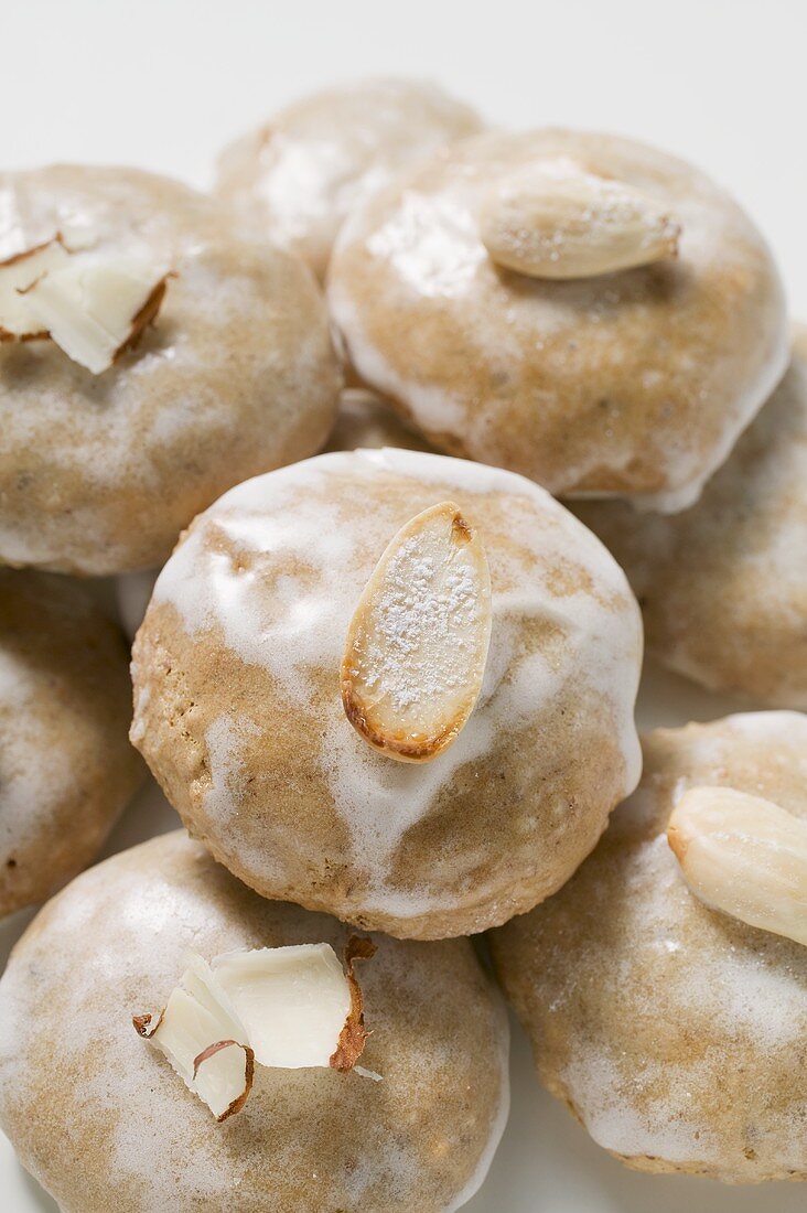 Iced almond biscuits