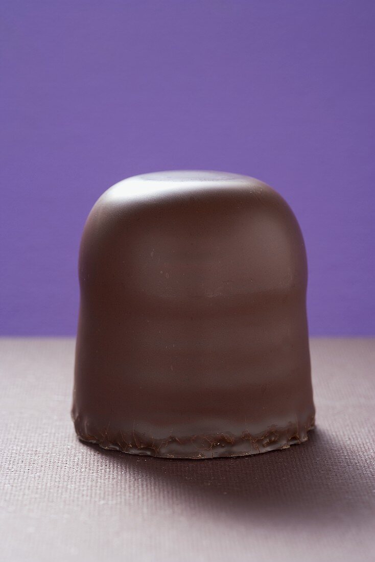 A chocolate-coated marshmallow treat