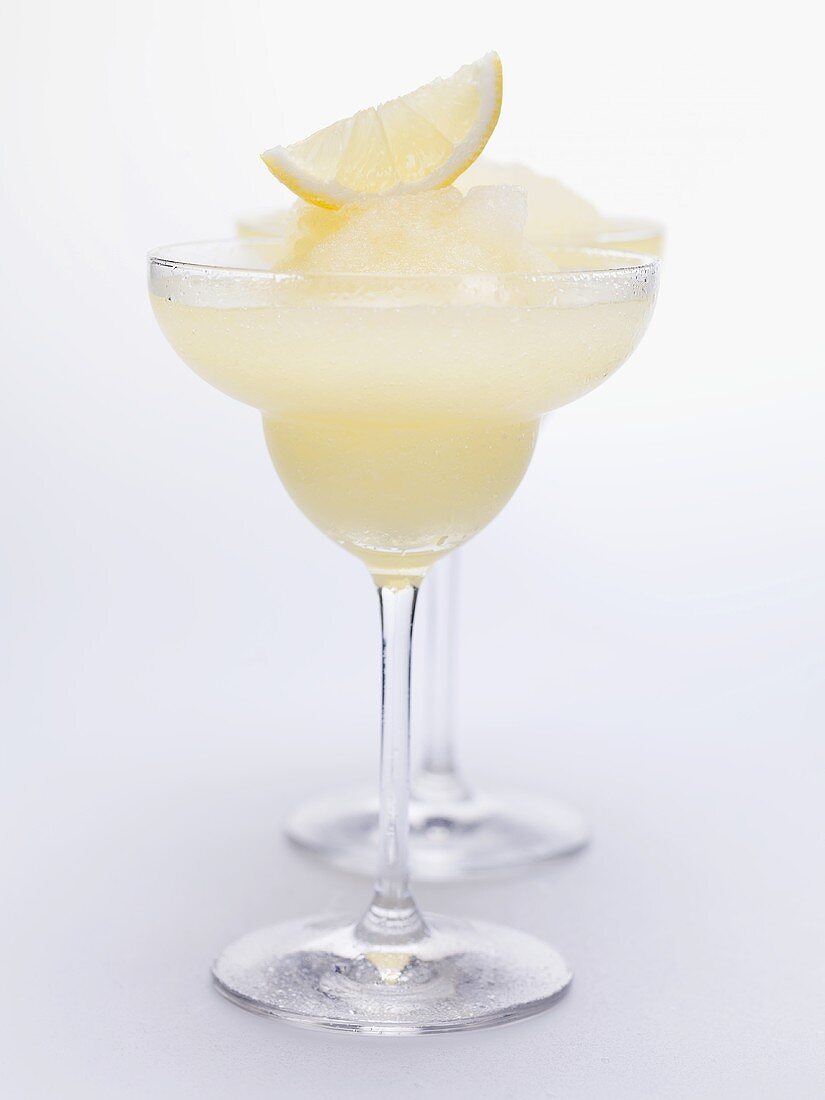 Two Frozen Lemon Margaritas