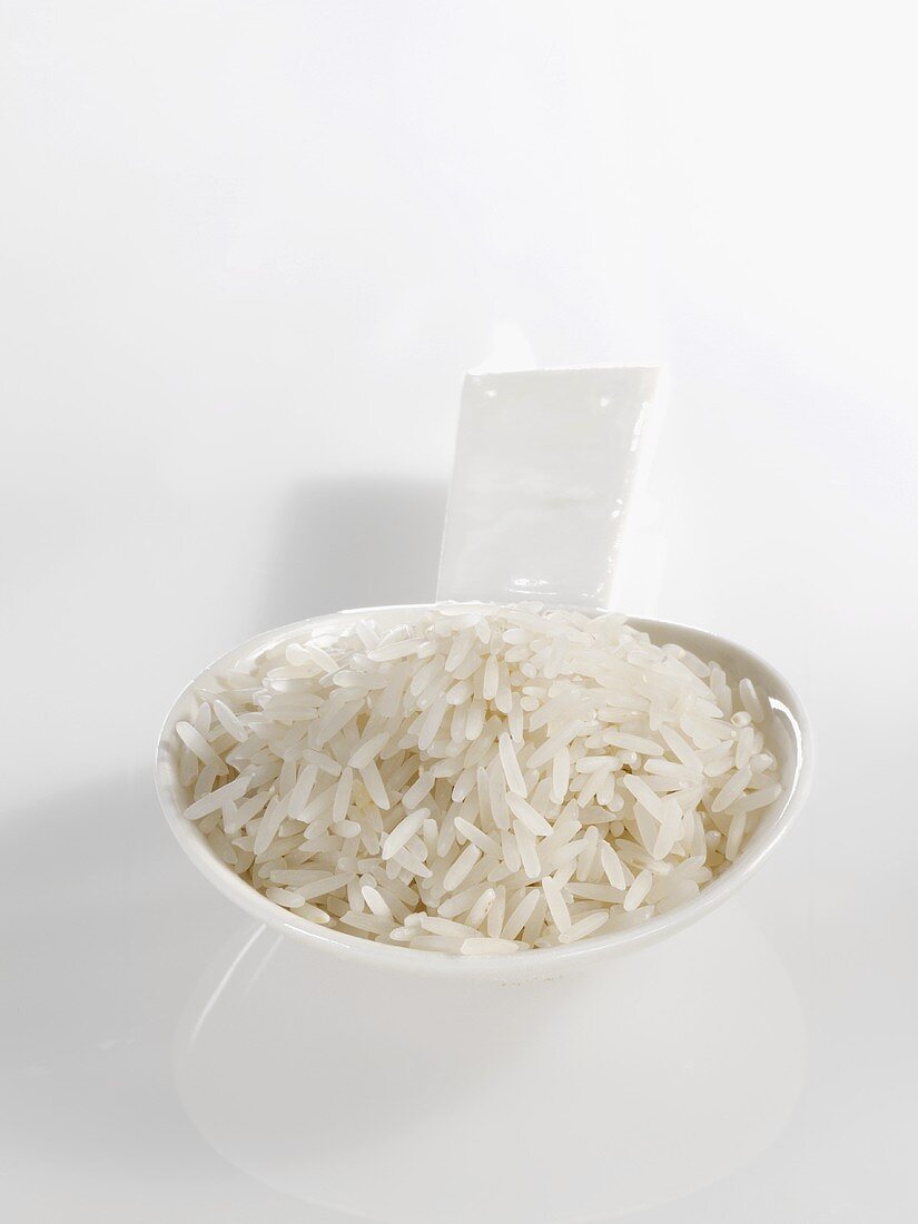 A spoonful of basmati rice