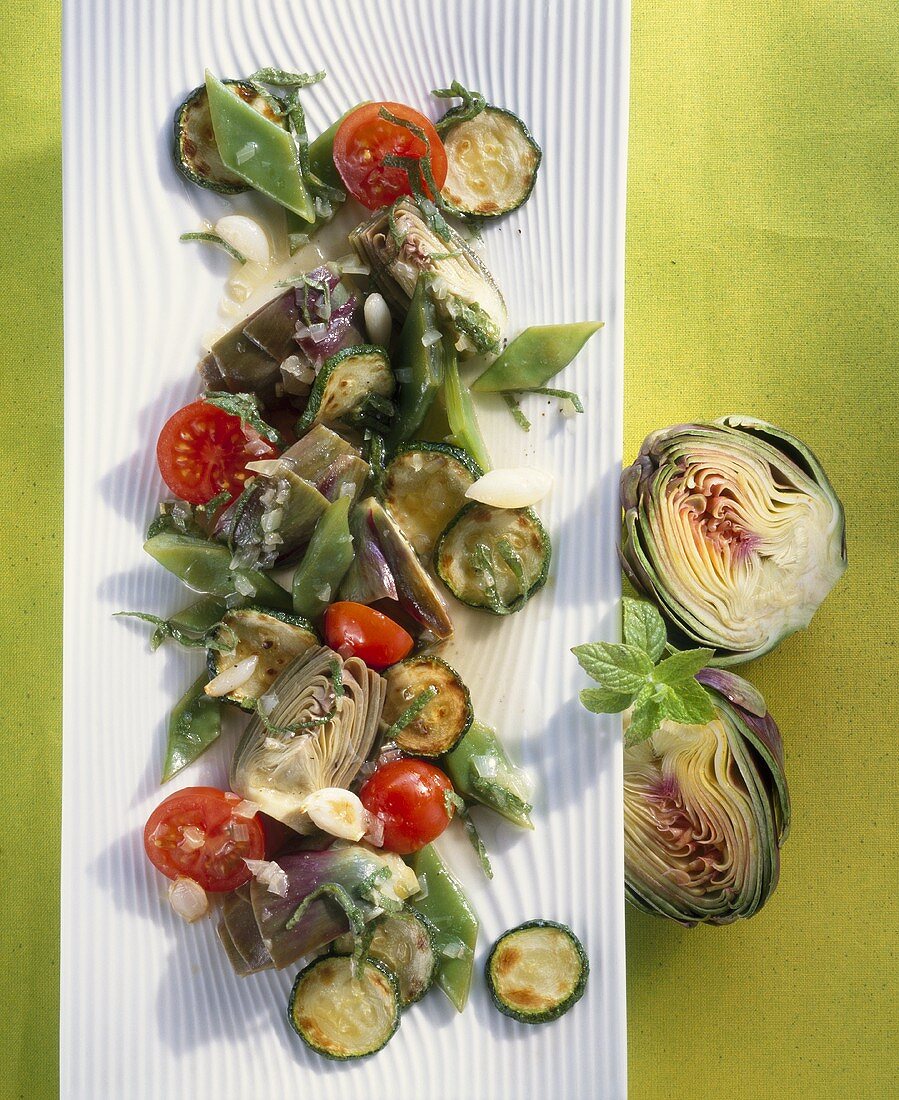 Mediterranean artichoke salad