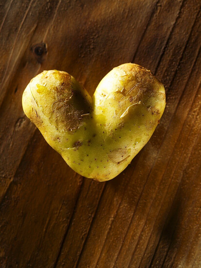 A heart-shaped potato