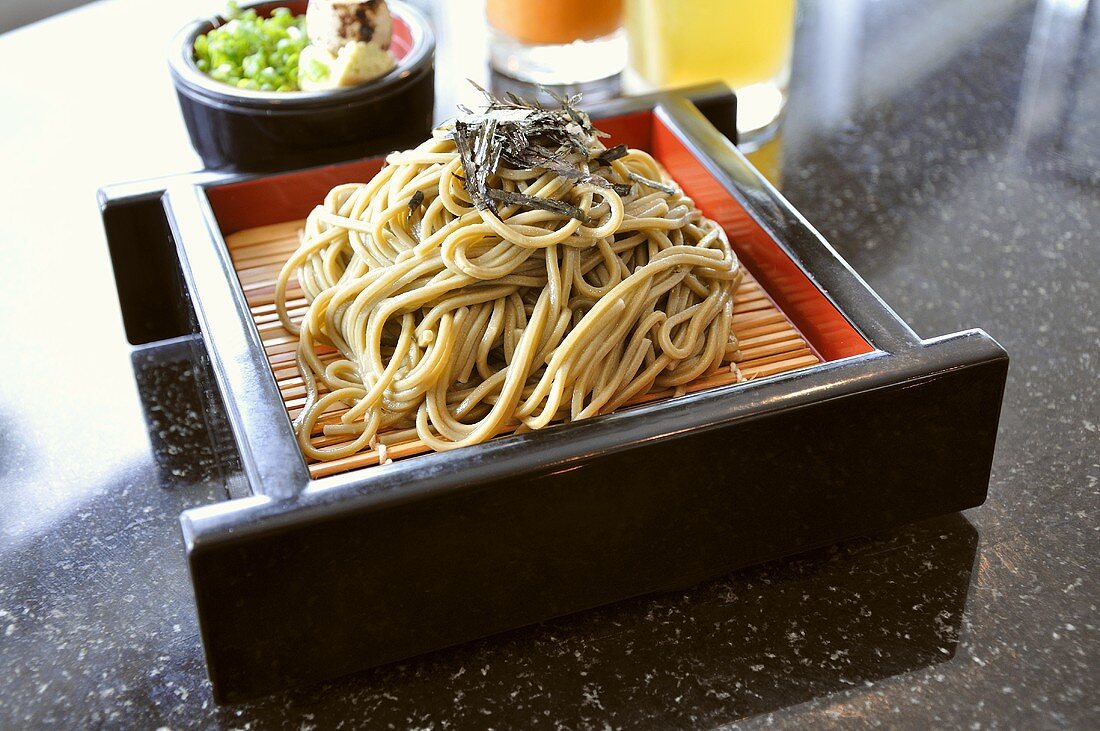Noodles with quail's egg (Japan)