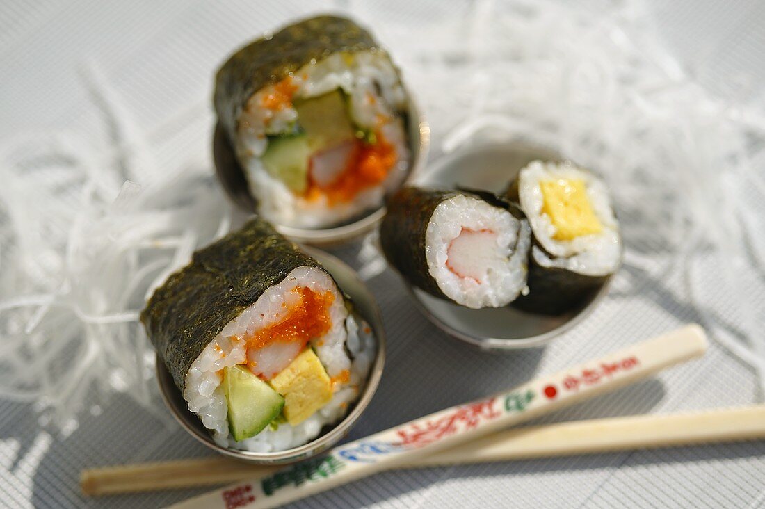 Verschiedene Maki-Sushi