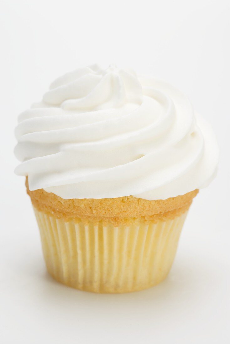Cupcake with cream topping