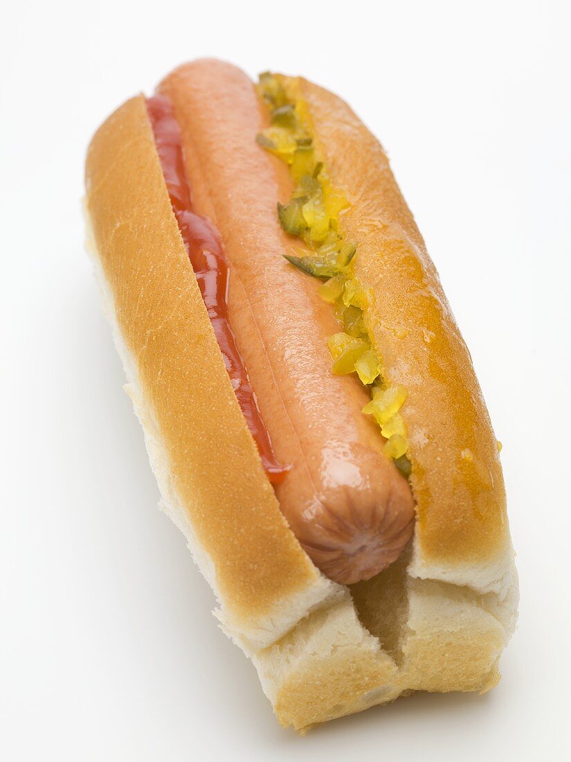 A hot dog (close-up)