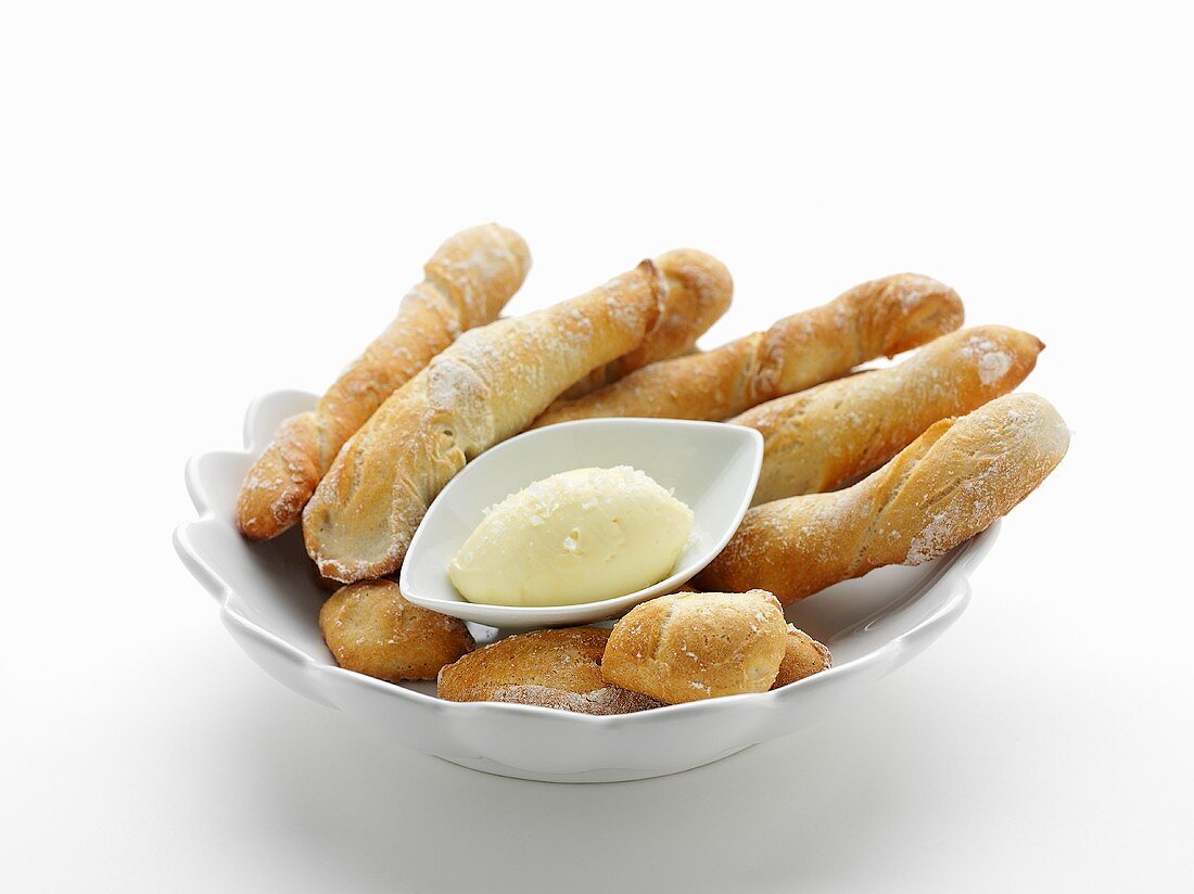 Breadsticks with butter